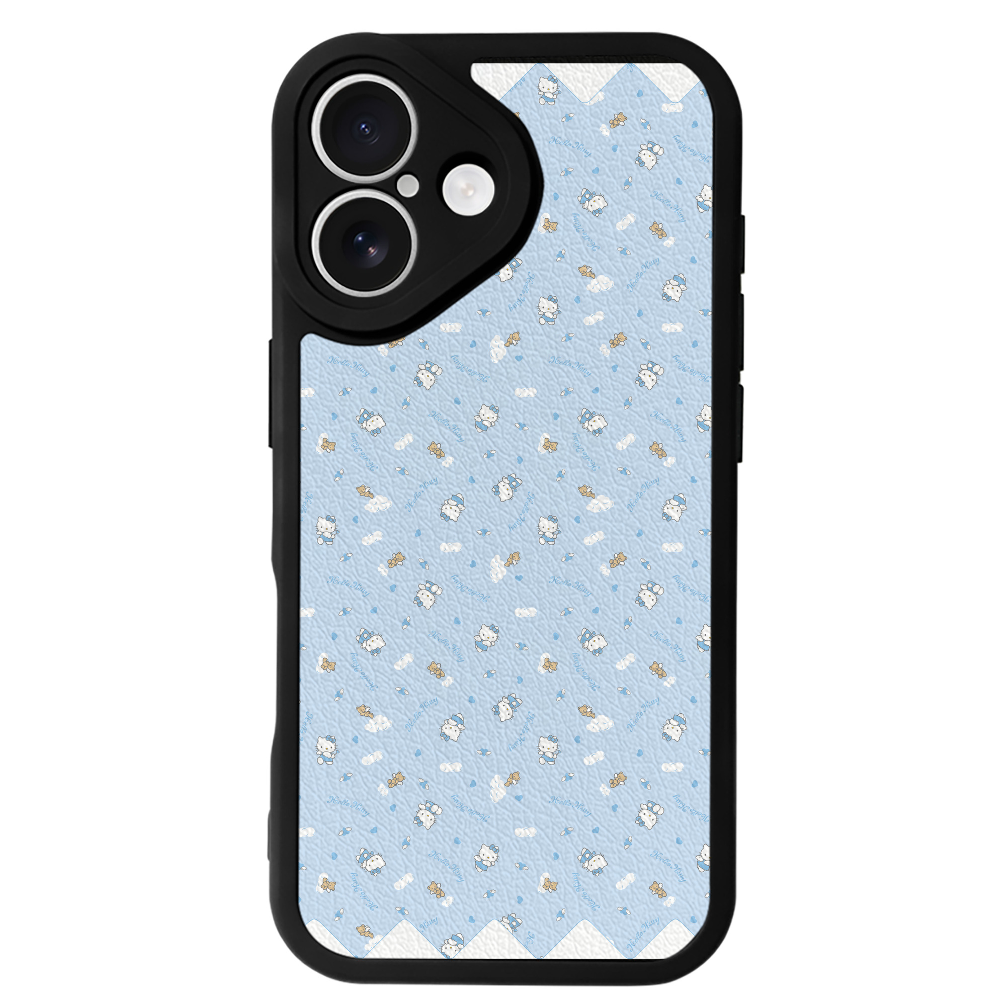 （画像用） Hello Kitty ハローキティ 【iPhone 16シリーズ対応】シリコンスマホケース（レザー調） 材質：シリコン